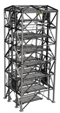 Turm technisch mit Fassadenvorbereitung